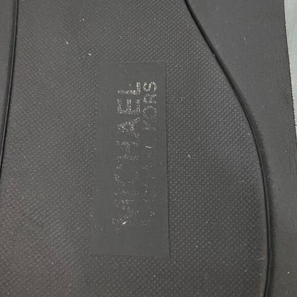 Michael Kors Silver Monogram Slide Sandals Women’s 8M Logo Strap Flat - Picture 4 of 10